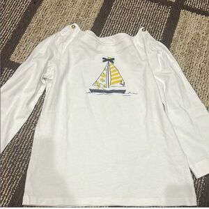 Janie and Jack White Long Sleeve Nautical Tee
